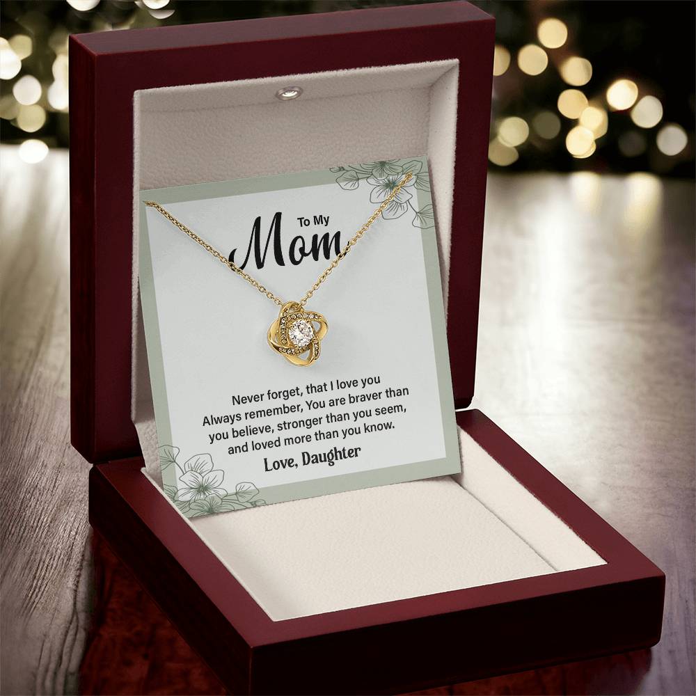 Daughter to Mom Necklace Gift – with Message Card