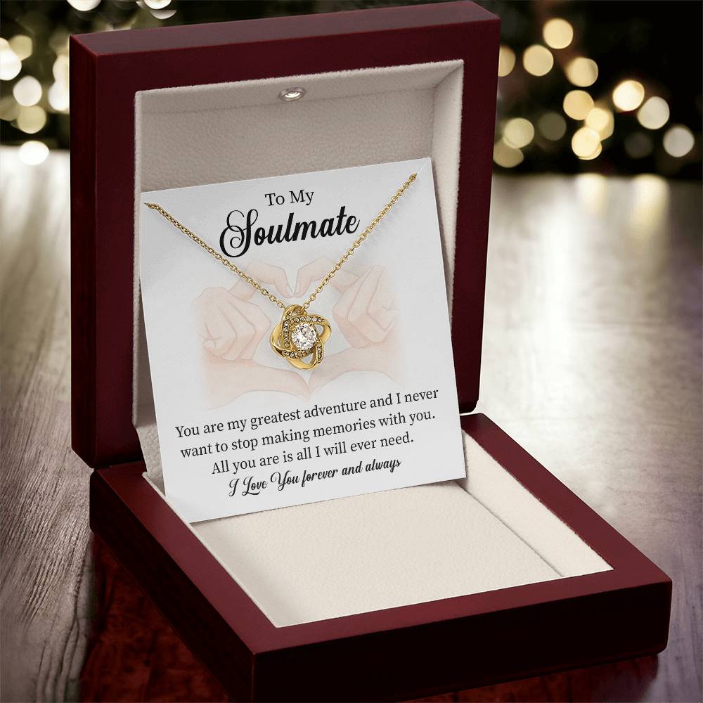 Soulmate Necklace Gift for Her with Message Card