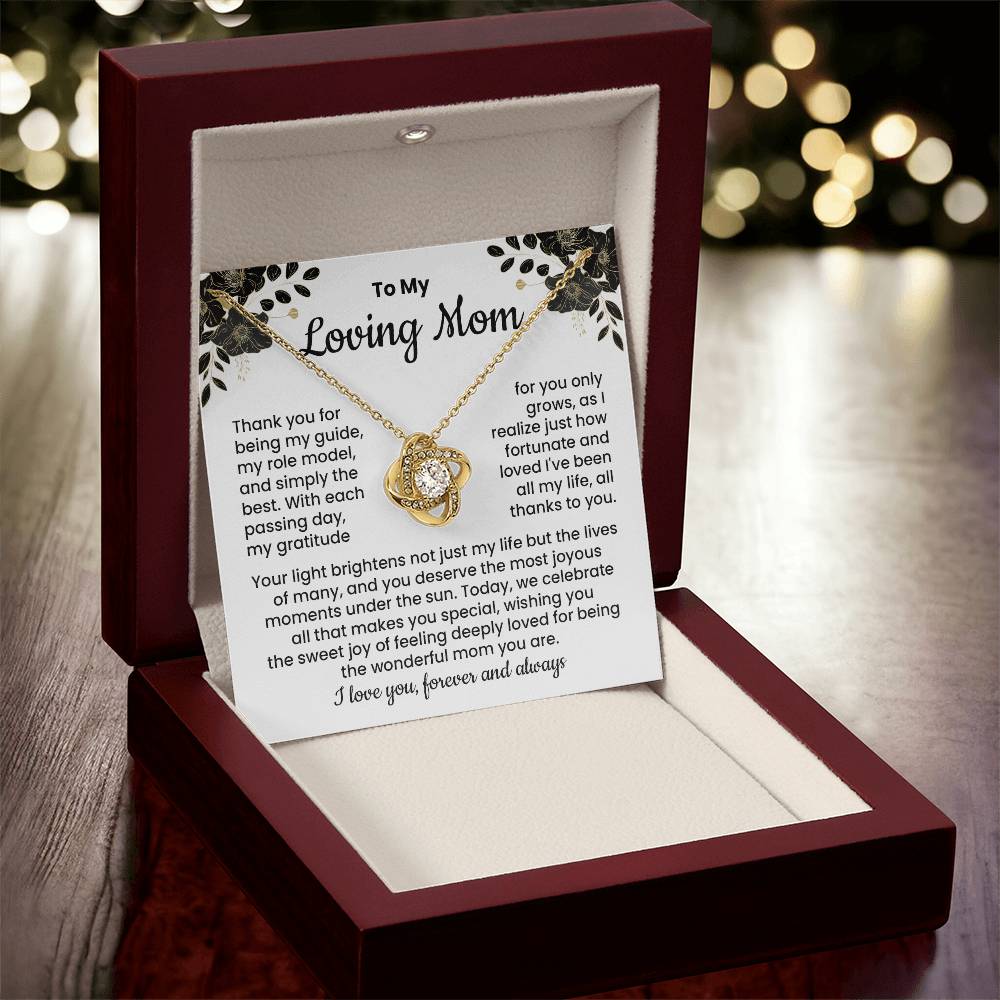 Loving Mom Necklace Gift from Daughter or Son