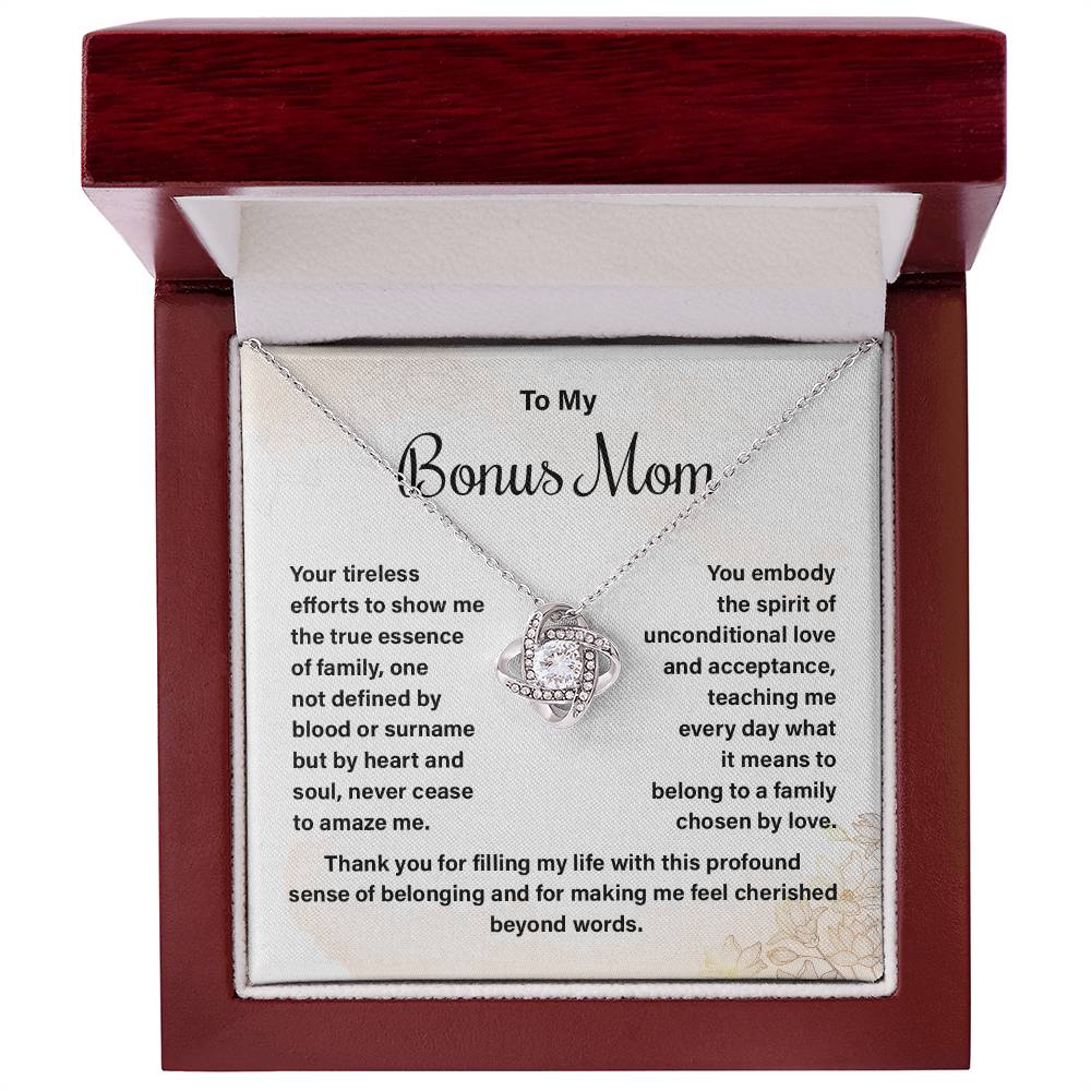Bonus Mom Necklace from Daughter – Heartfelt Message Gift