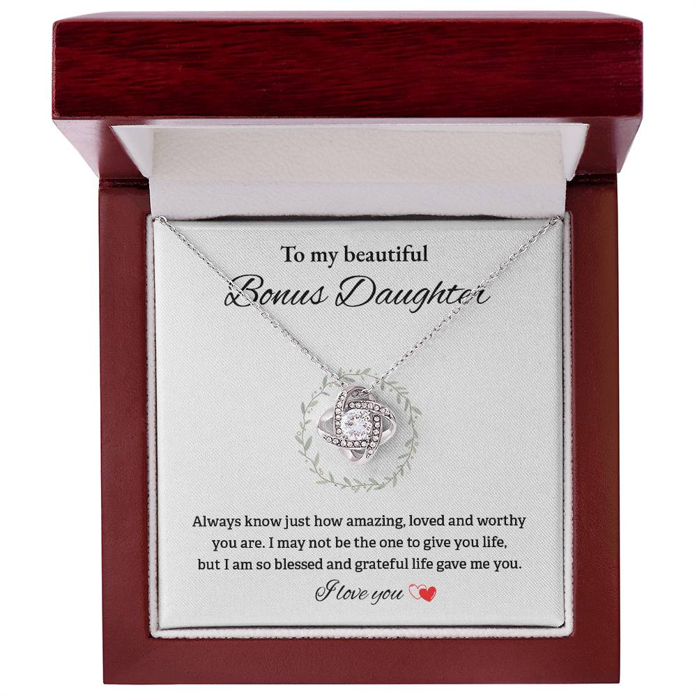Bonus Daughter Necklace Gift From Stepmom with Love