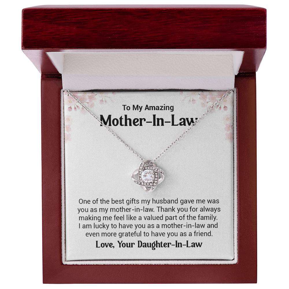 Mother-in-Law Necklace from Bride with Thank You Note