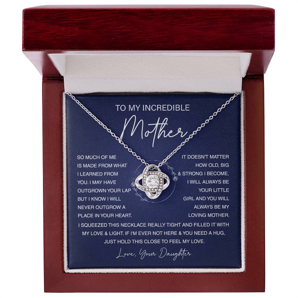 Mom Necklace Gift From Daughter With Loving Note & Box