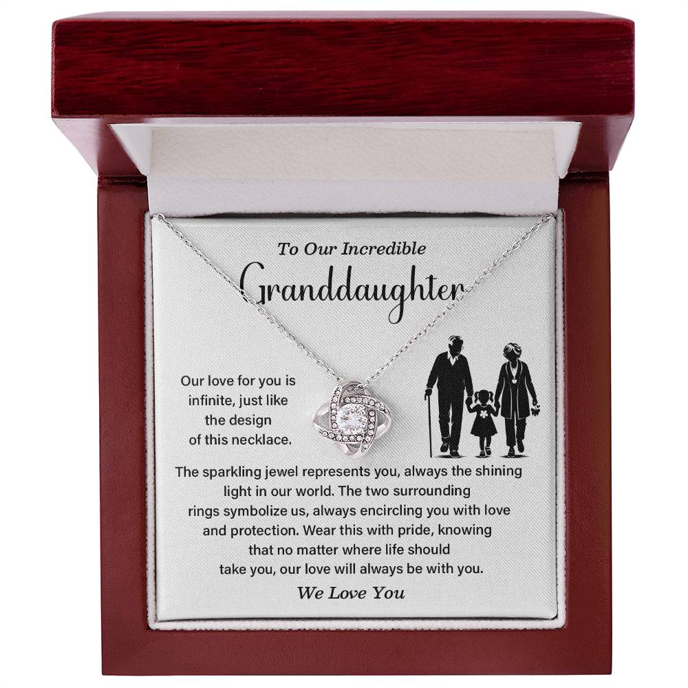Granddaughter Necklace Gift from Grandparents – Infinite Love Message