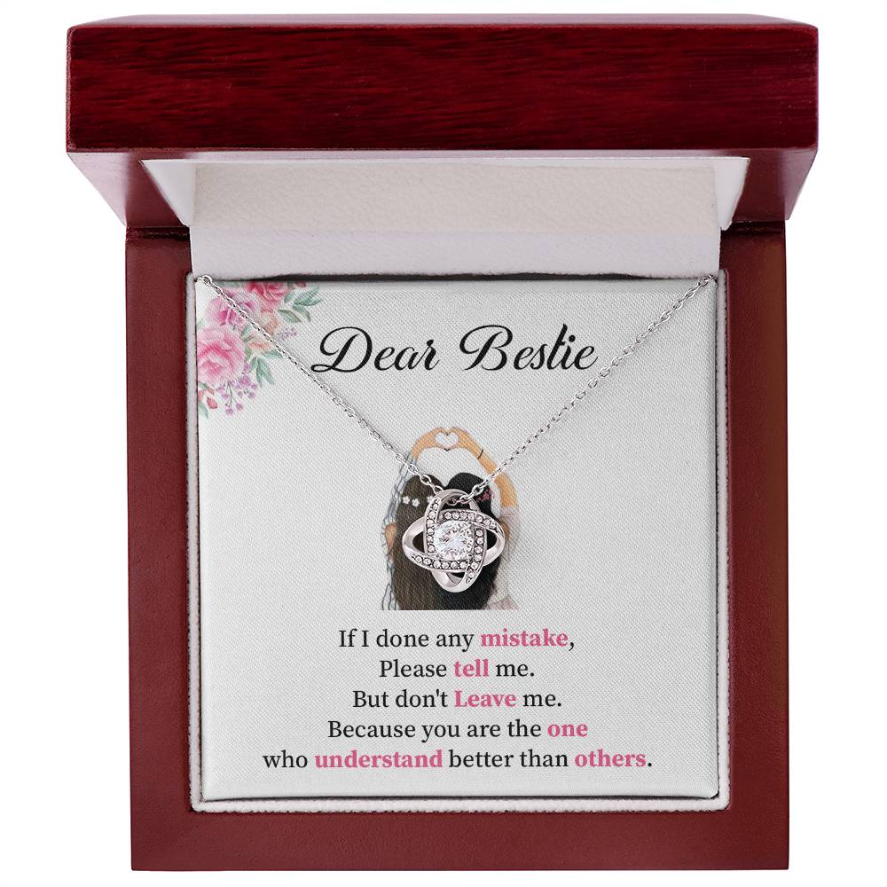Bestie Necklace Gift with Apology Message Card