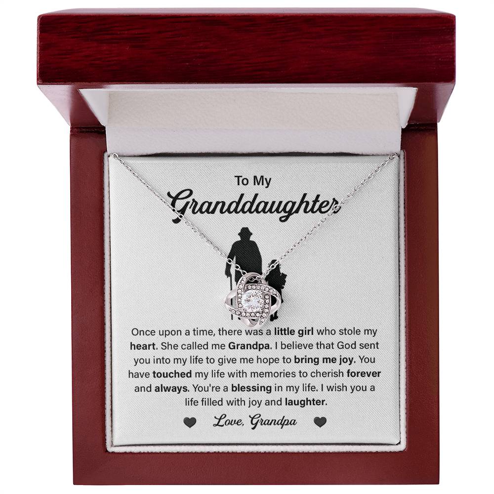 Gift From Grandfather to Granddaughter Necklace