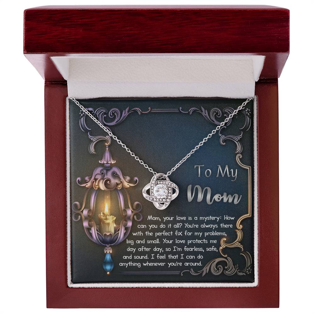Mom Necklace Gift with Message Card – Love That Protects Always