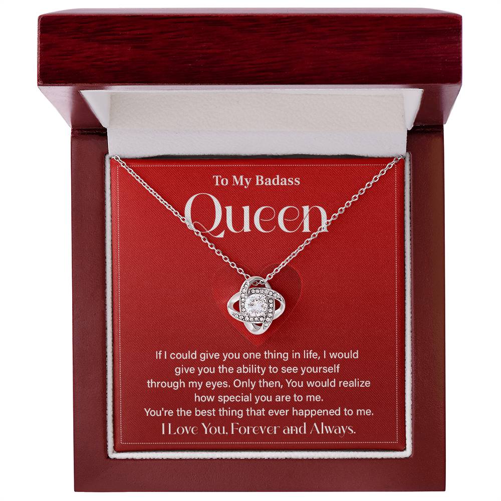 Badass Queen Necklace Gift – Love You Always Note