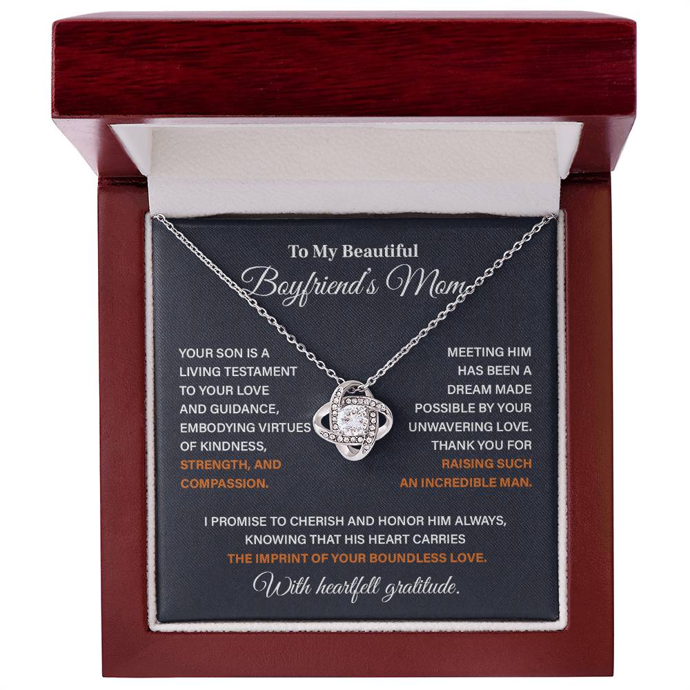 To My Boyfriend’s Amazing Mom Boyfriend’s Mom Necklace Gift Boyfriend’s Mom Tribute Necklace Mother-son Bond Necklace Unique Family Bond Necklace Special Occasion Gift For Boyfriend’s Mom Necklace For Incredible Mom Boyfriend’s Mom Appreciation Gift