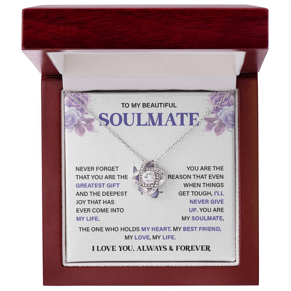 Soulmate Necklace Gift for Her – Card & Gift Box