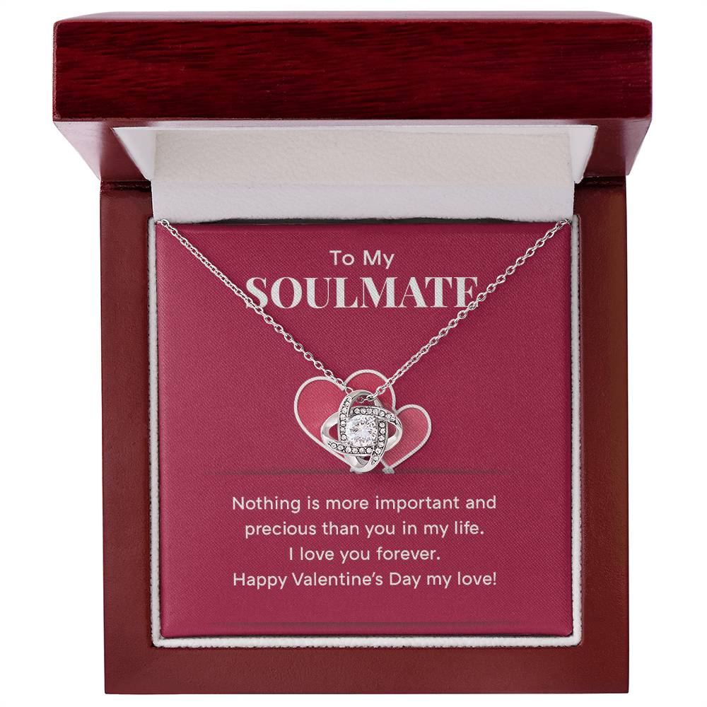 Soulmate Valentine's Necklace Gift with Gift Box