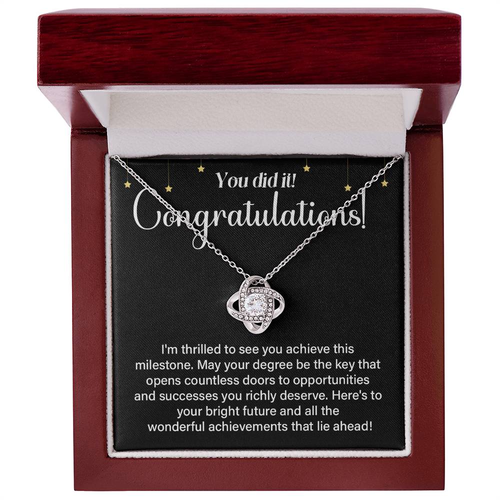 Graduation Necklace Gift with Congrats Card
