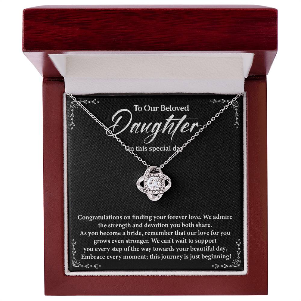 Daughter Wedding Gift from Parents – Necklace & Card