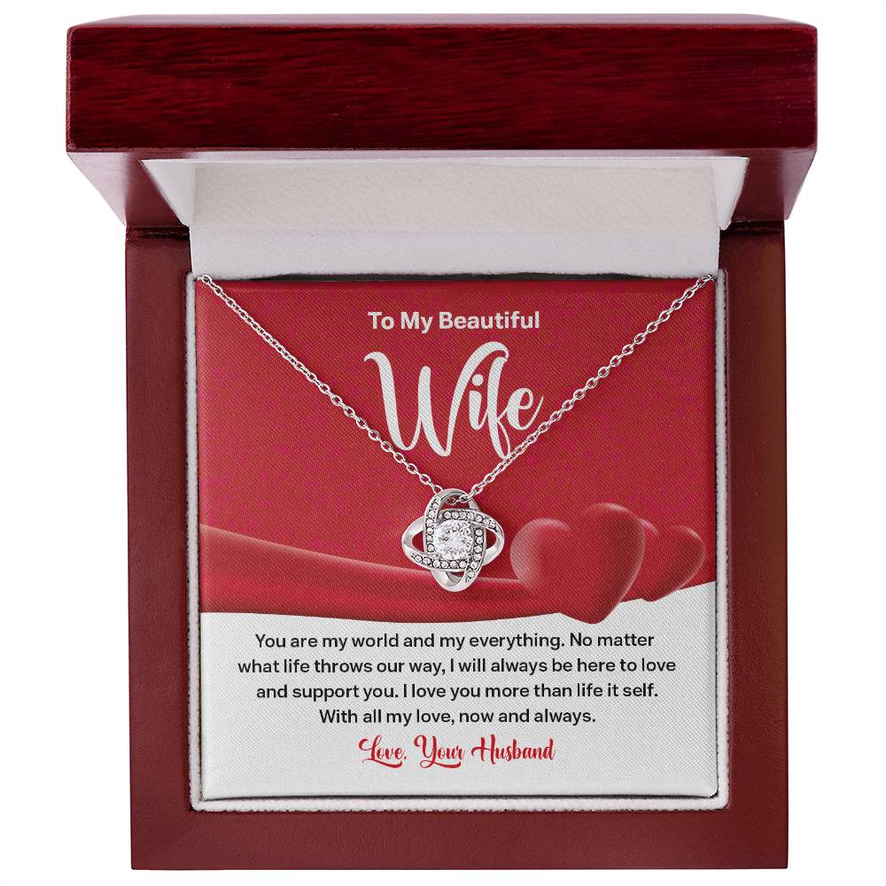 Wife Necklace Gift from Husband – Message Card Box