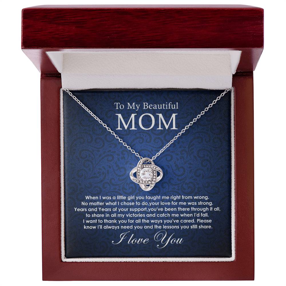 Necklace Gift For Mom From Daughter With Message Card