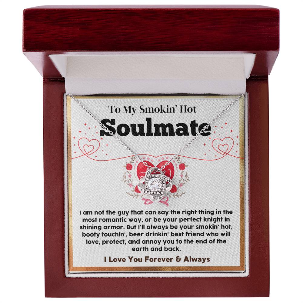 Soulmate Necklace Gift with Love Message Card