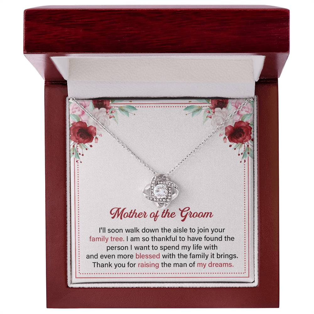 Mother of the Groom Necklace Gift With Message Card