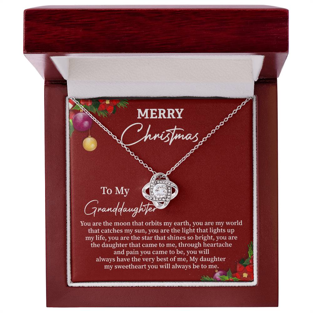 Merry Christmas Necklace Gift For My Granddaughter Gift From Grandma And Grandpa