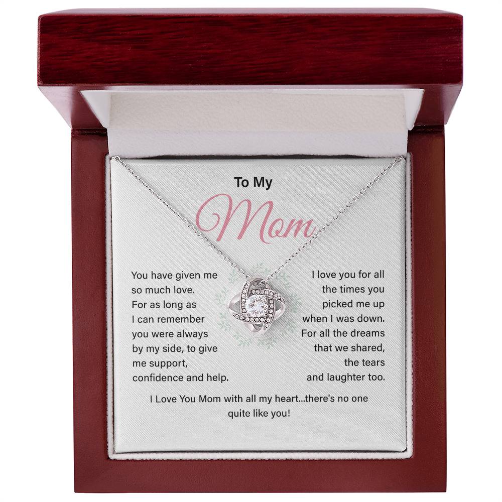 Mom Necklace Gift From Child With Heartfelt Message Card