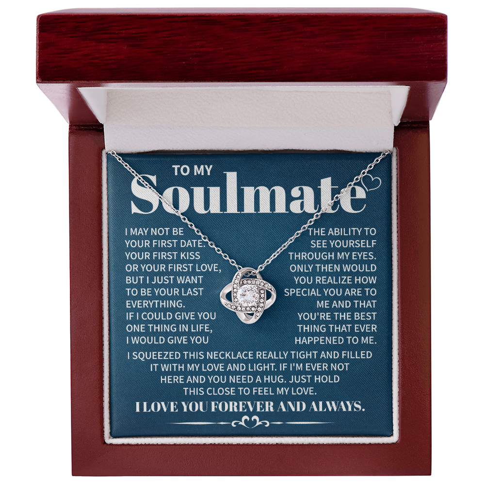 Soulmate Necklace Gift With Deep Loving Message Card
