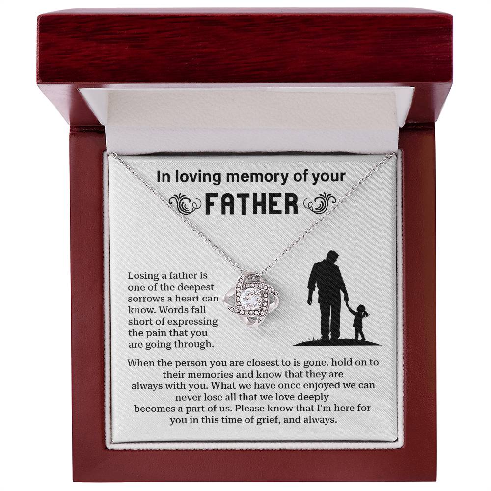 In Loving Memory Of Your Father Memorial Necklace Gift Sentimental Jewelry For Loss Of Father Emotional Keepsake For Remembrance Jewelry Gift For Memorial Special Gift For Grieving Family Unique Gift For Remembrance Emotional Connection Necklace