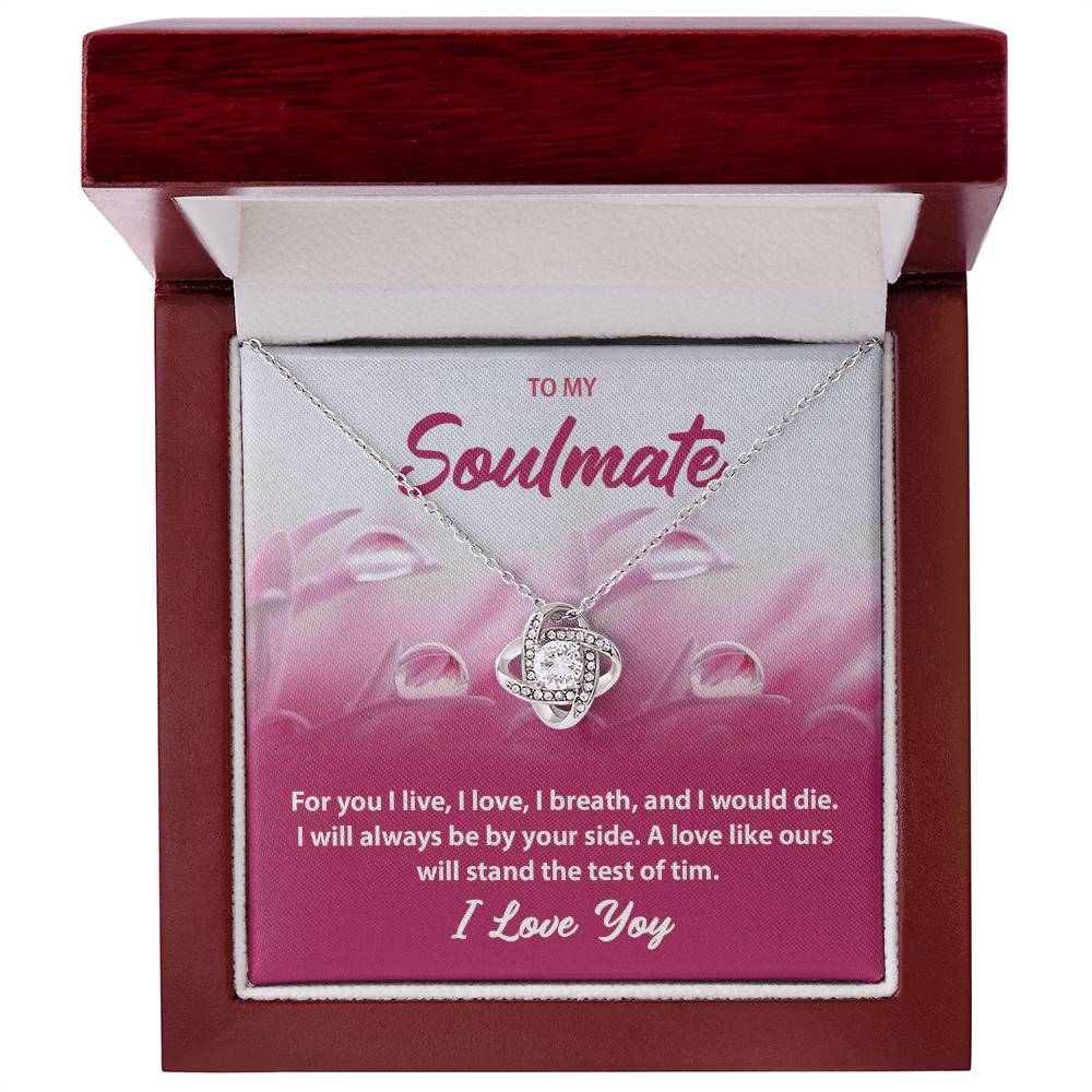 Romantic Soulmate Necklace Gift – Message Card Jewelry Box