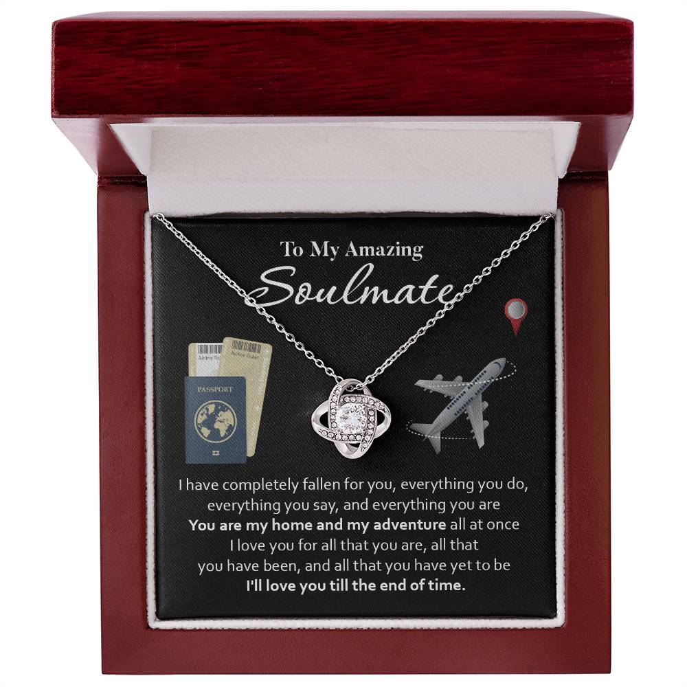 Soulmate Necklace Gift for Her – Message Card and Gift Box