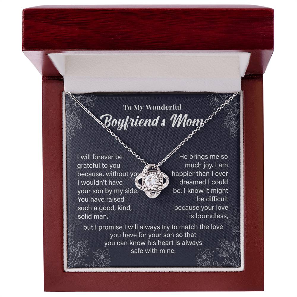 Boyfriend’s Mom Necklace Gift – With Message Card