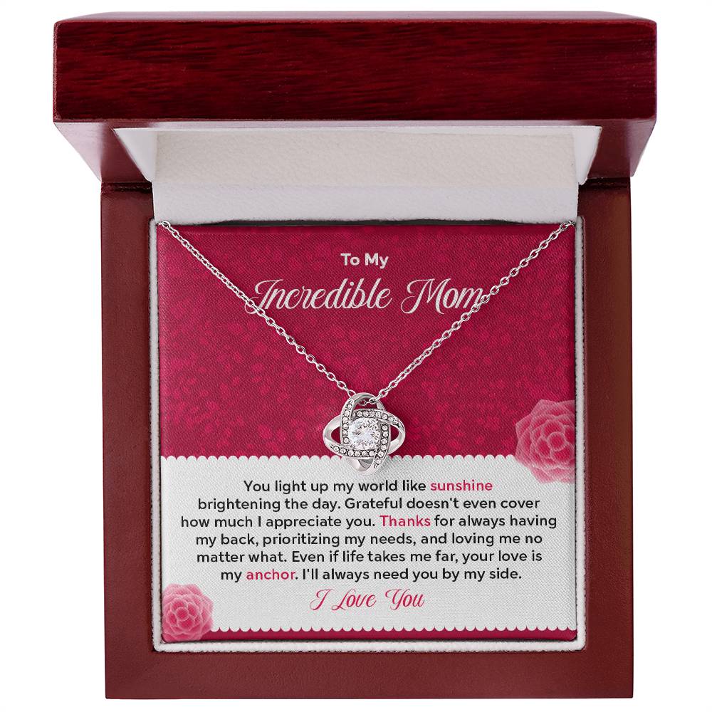 Mother Necklace Gift with Heartfelt Card