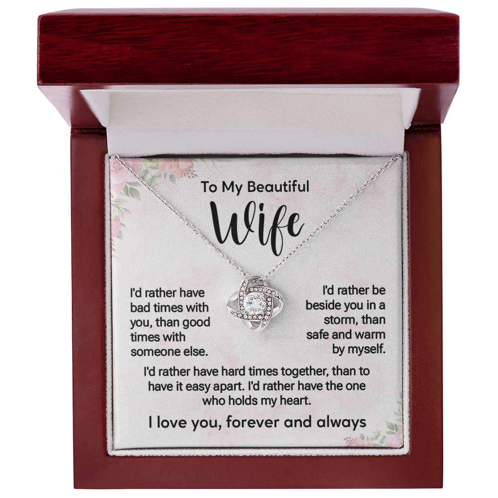 Necklace Gift for Wife with Romantic Card Insert