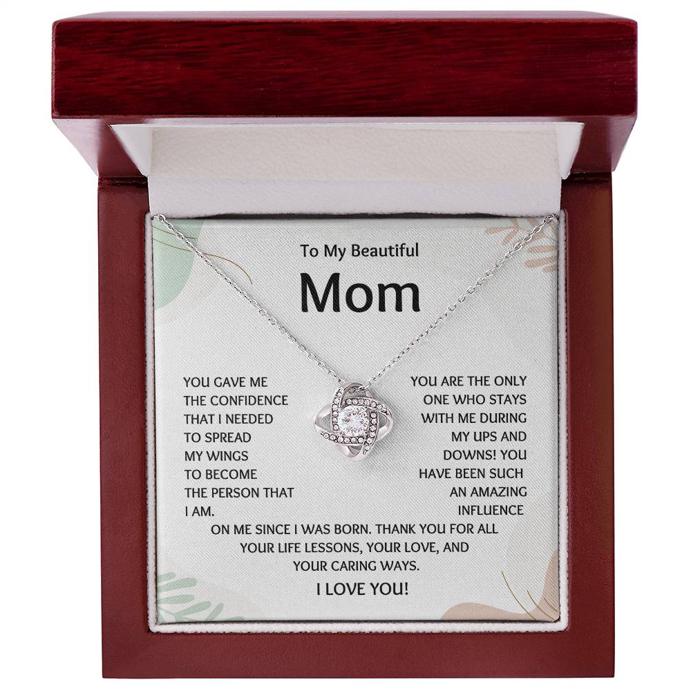 To My Beautiful Mom Necklace – Heartfelt Gift