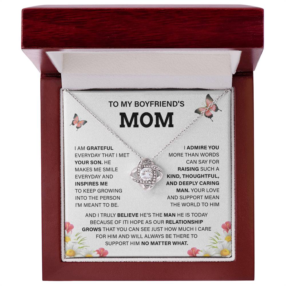 Boyfriend Mom Necklace Gift – Message Card Box
