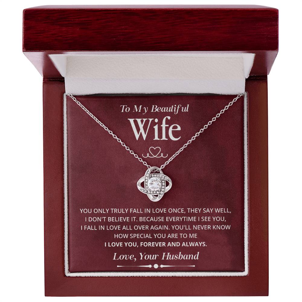Wife Necklace Gift from Husband Forever Love Box