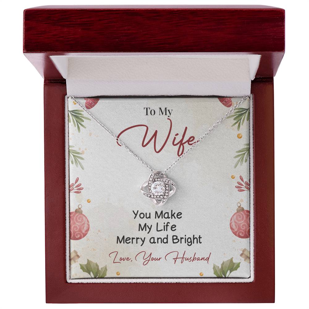 Christmas Necklace Gift for Wife from Husband Jewelry with Message Card