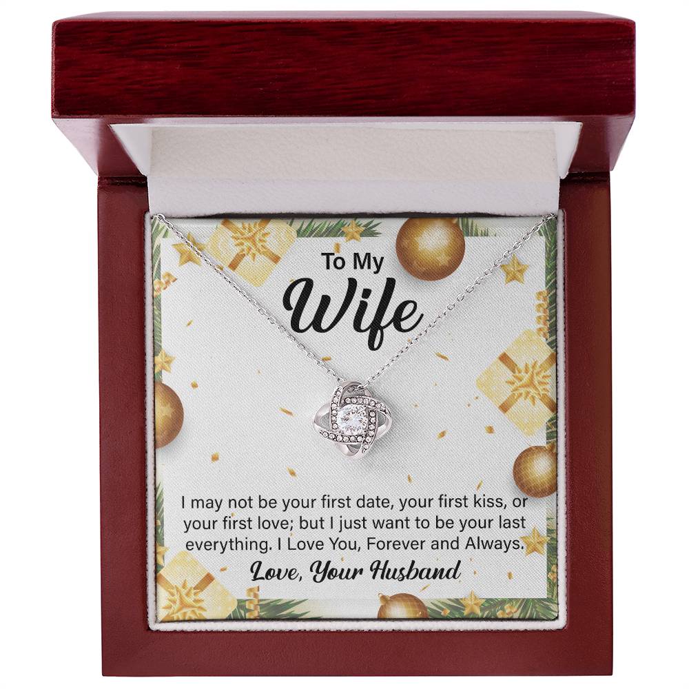 To My Beloved Wife: Love Knot Necklace - A Gift of Eternal Love and Connection