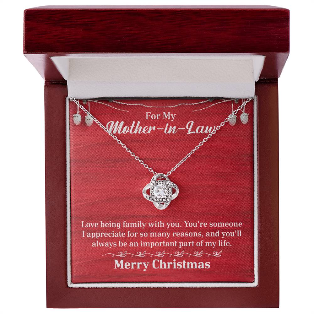 Love Knot Necklace For My Mother In Law On Merry Christmas.