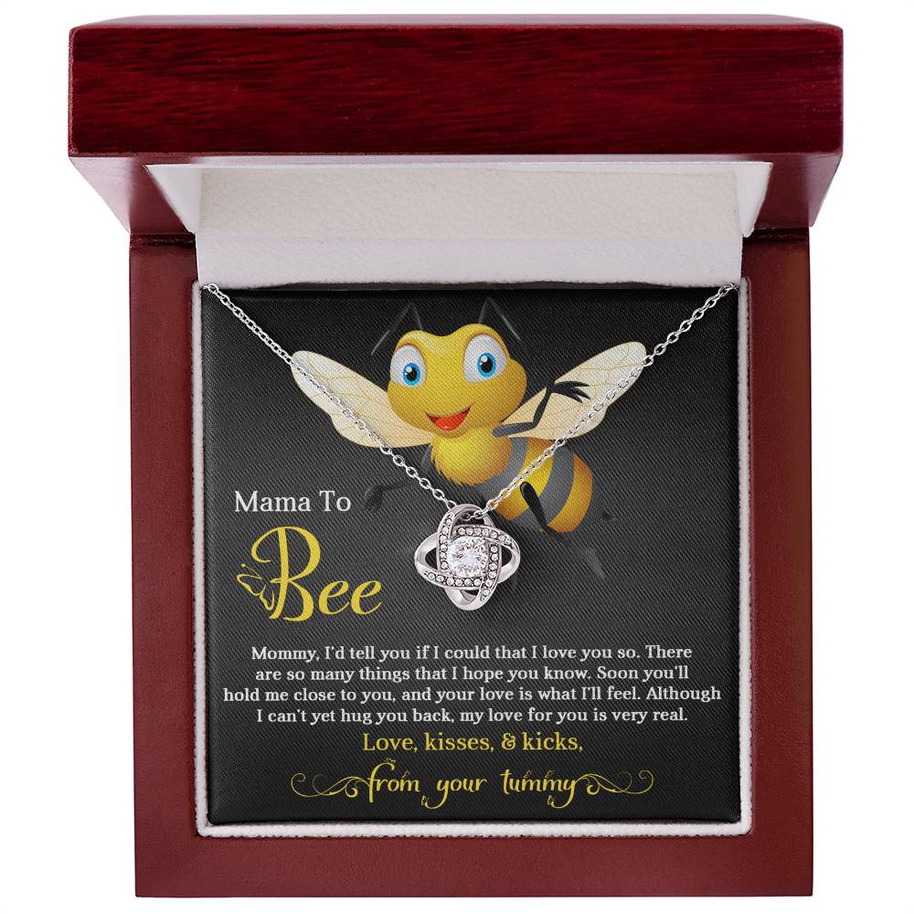 Bee-Themed Mommy to Be Necklace – Gift from Bump with Cute Poem