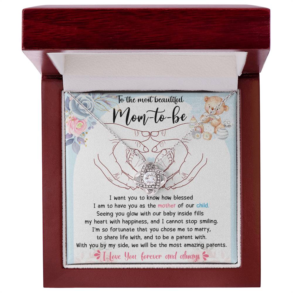 Beautiful Mom-to-Be Necklace – Pregnancy Gift with Heartfelt Message