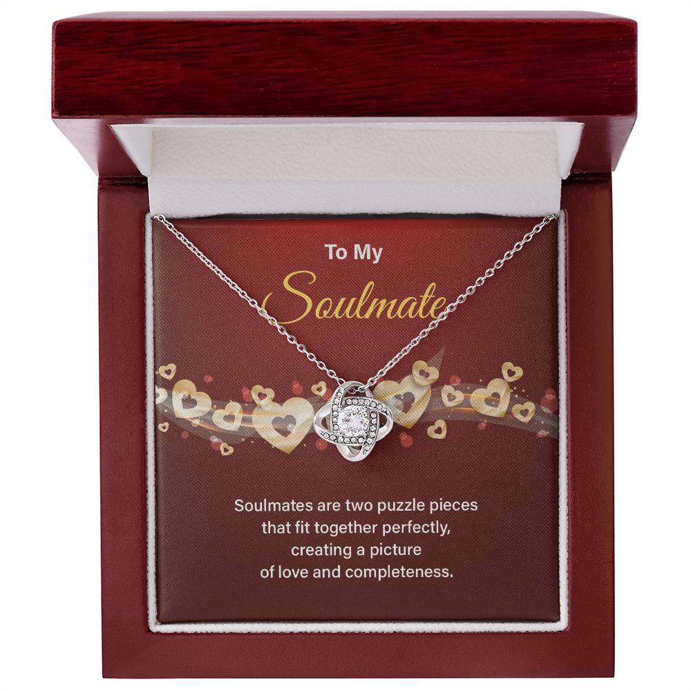 Soulmate Necklace Gift for Her – Gift Box & Card