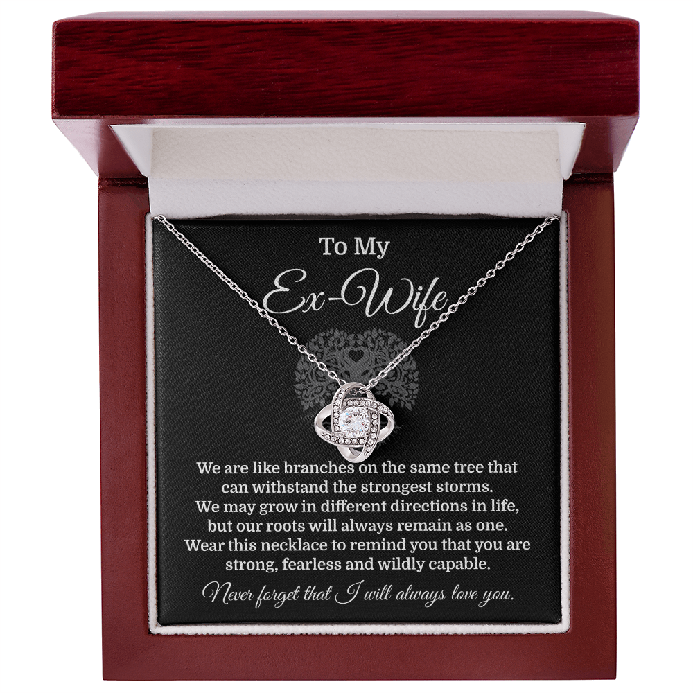 Gift for Ex-Wife With Message Card Strong Tree Bond Necklace