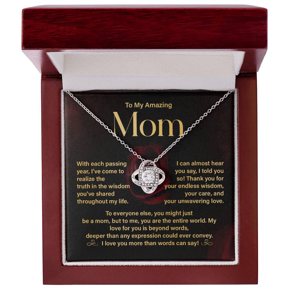 Amazing Mom Necklace Gift with Message Card