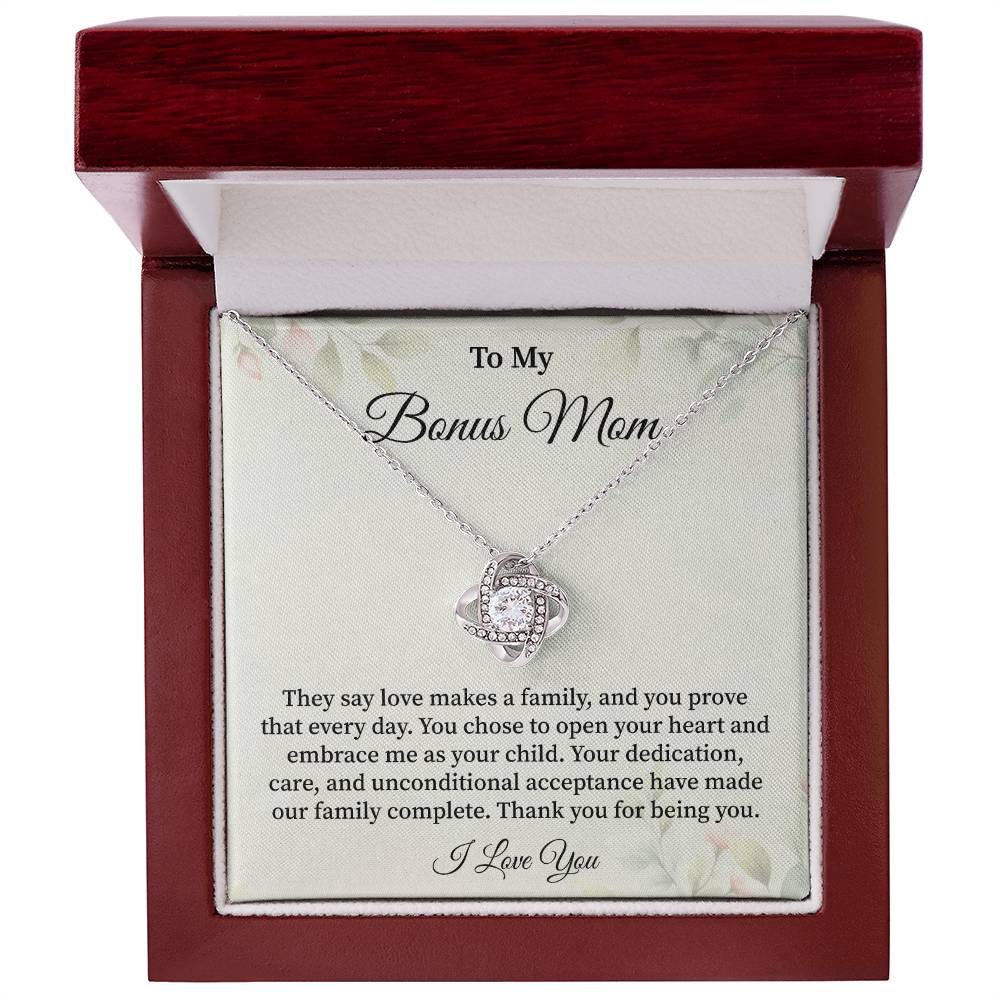 Bonus Mom Necklace Gift from Stepchild – Birthday, Mother’s Day, Christmas Gift