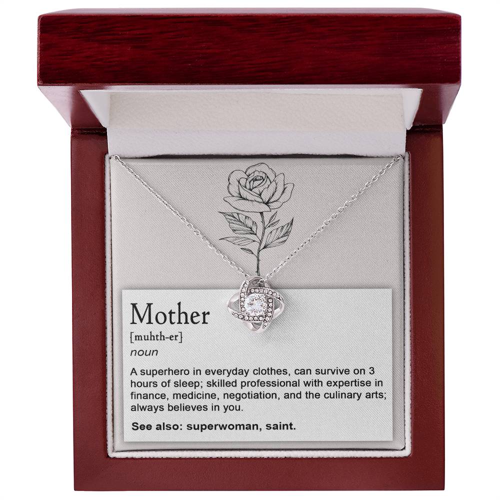 Funny Mother Definition Necklace Gift – Supermom Appreciation Jewelry