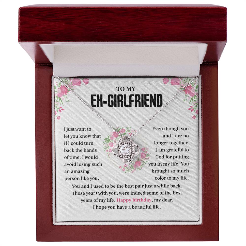 Ex-Girlfriend Birthday Necklace with Apology Card