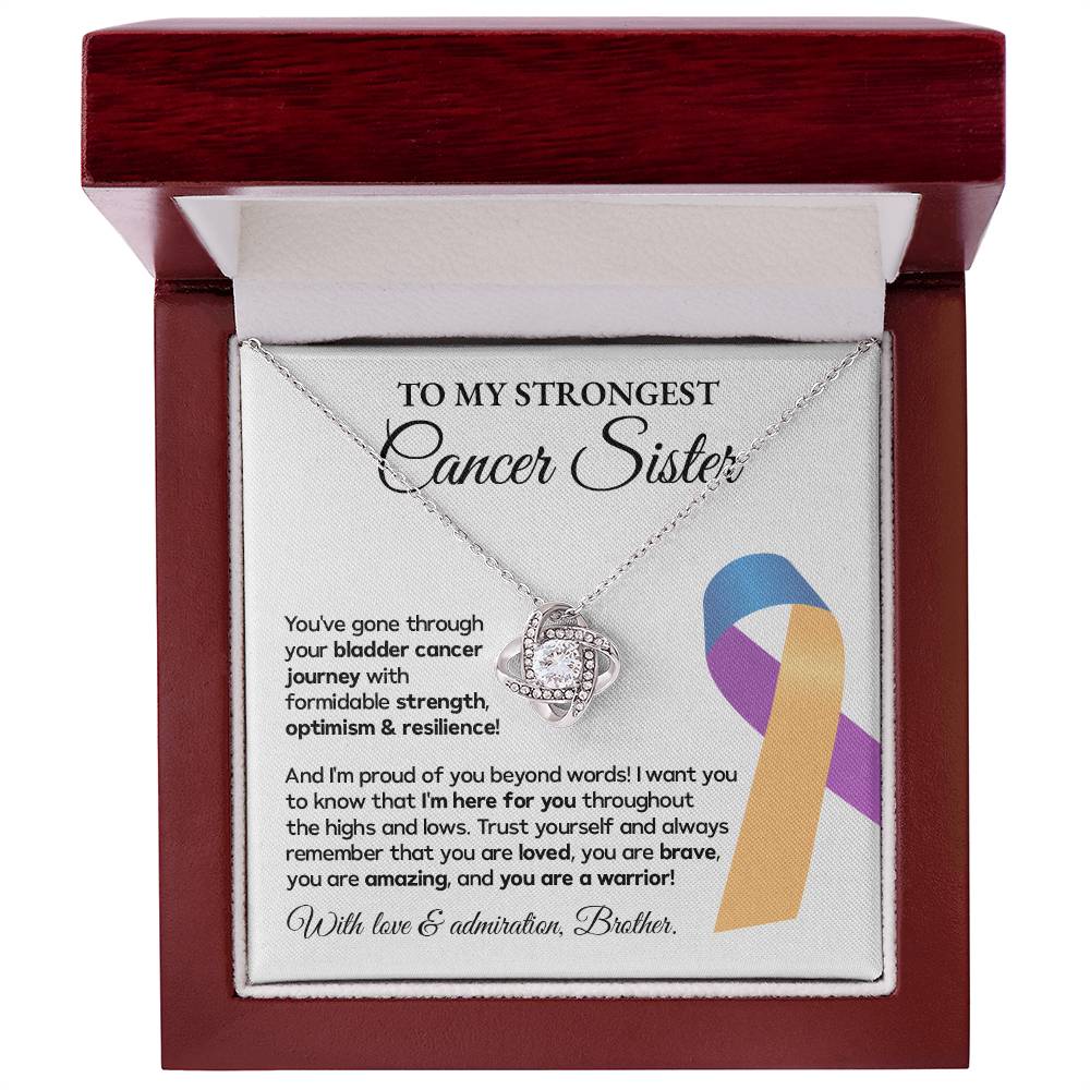 Bladder Cancer Sister Gift from Brother – Message Card