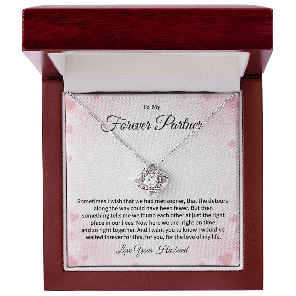 To My Forever Partner Necklace Gift From Your Soulmate Unique Necklace