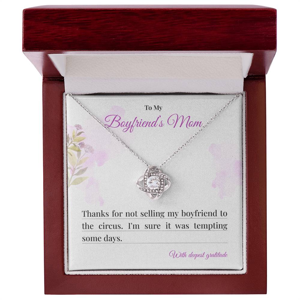 Boyfriend’s Mom Gift Necklace with Message Card