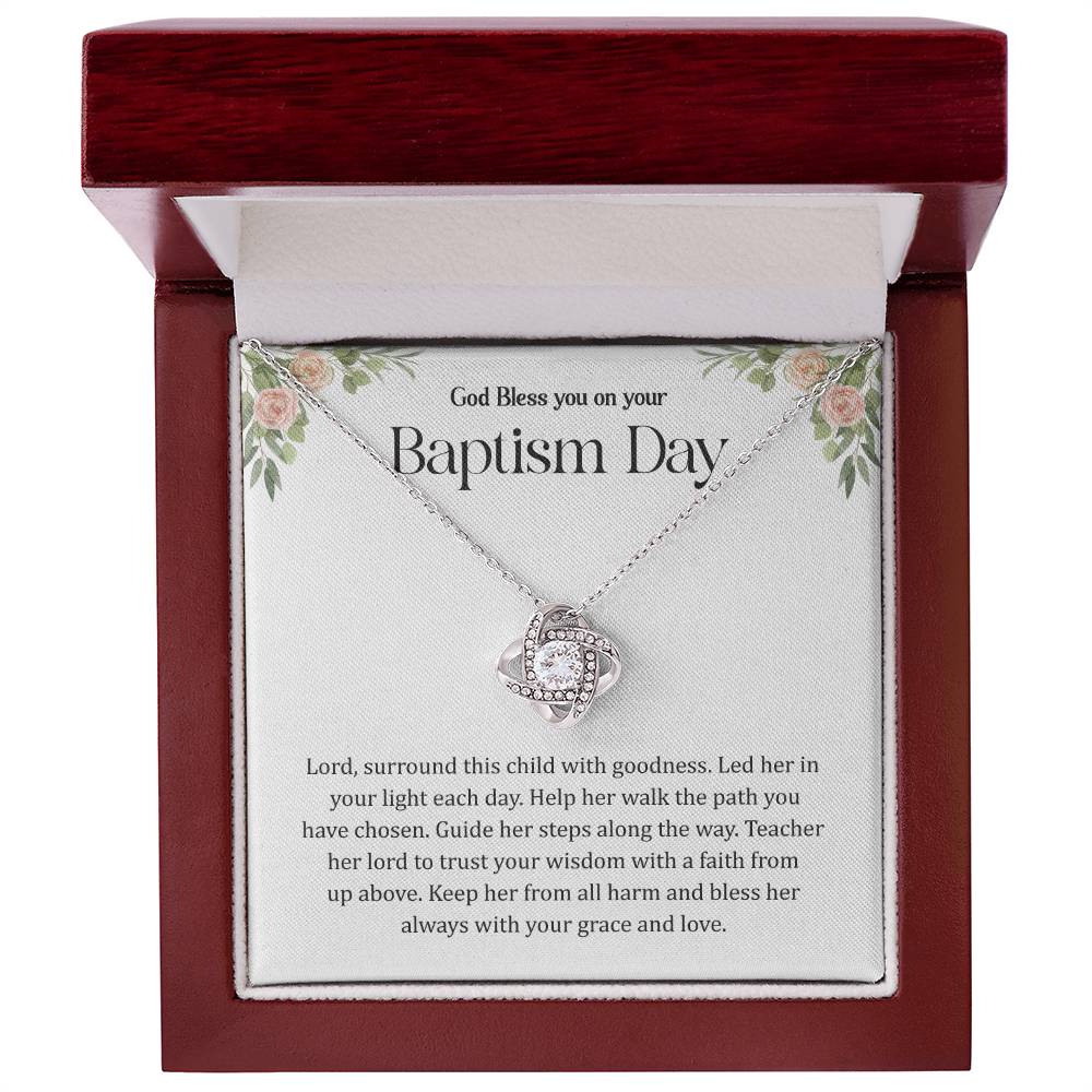 Baptism Gift Necklace for Baby Girl with Gift Box