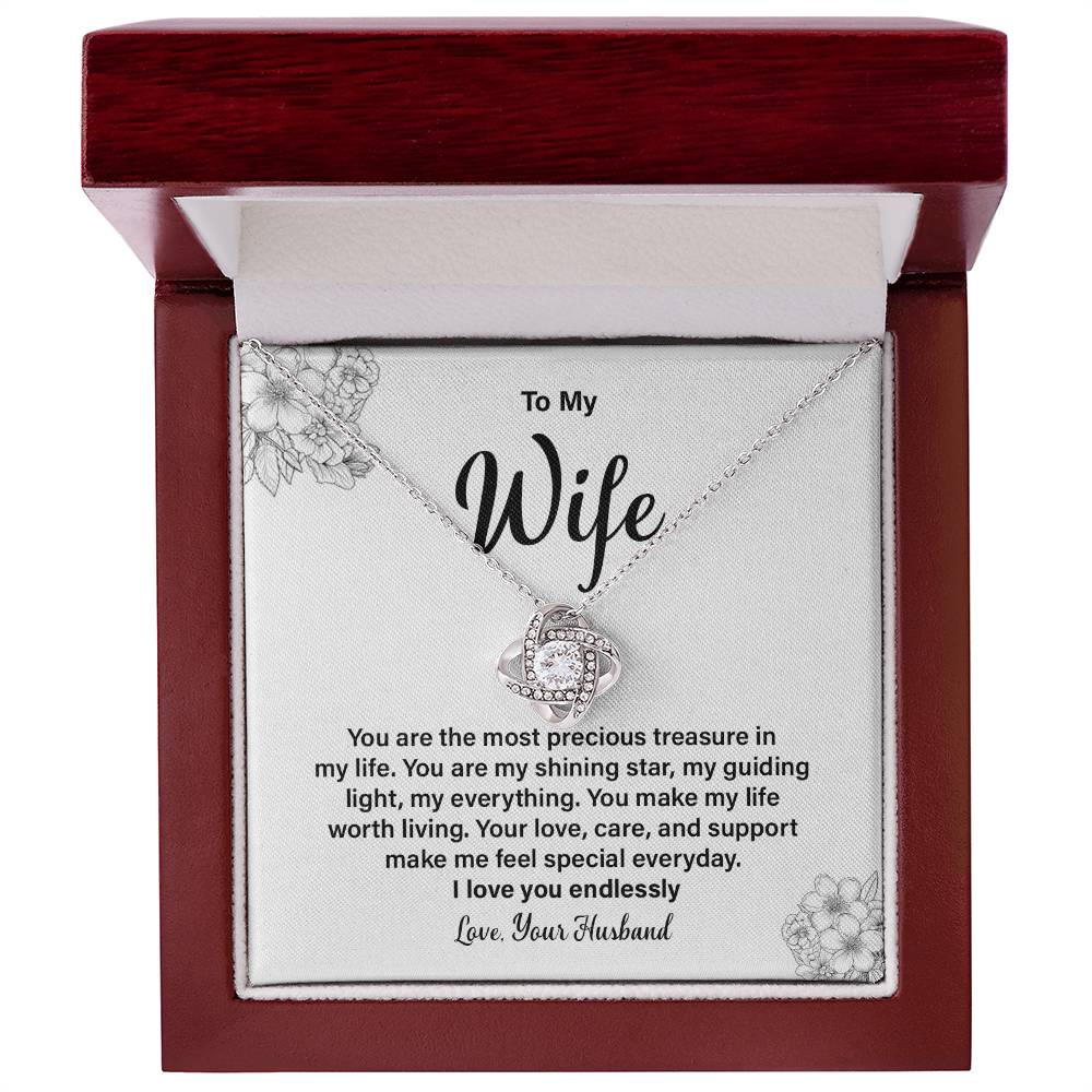 Wife Necklace Gift from Husband with Gift Card