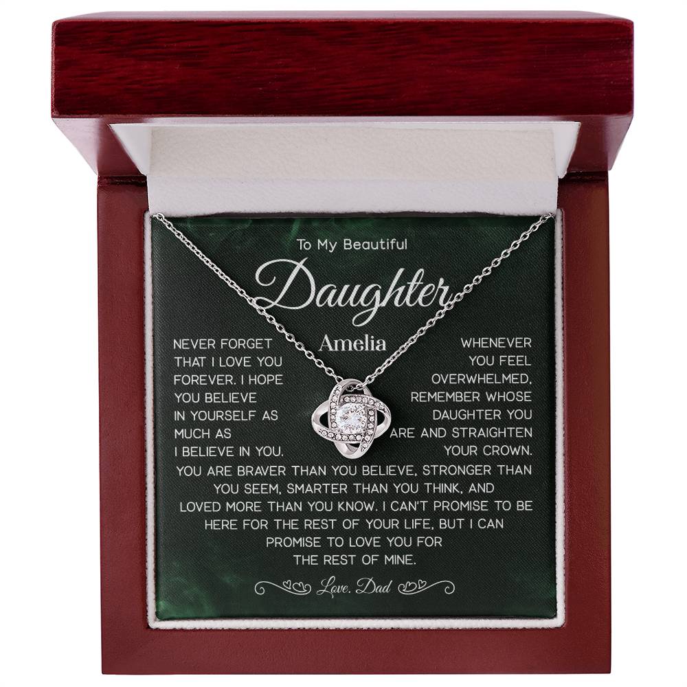 Dad to Daughter Gift – Forever Love Necklace Box